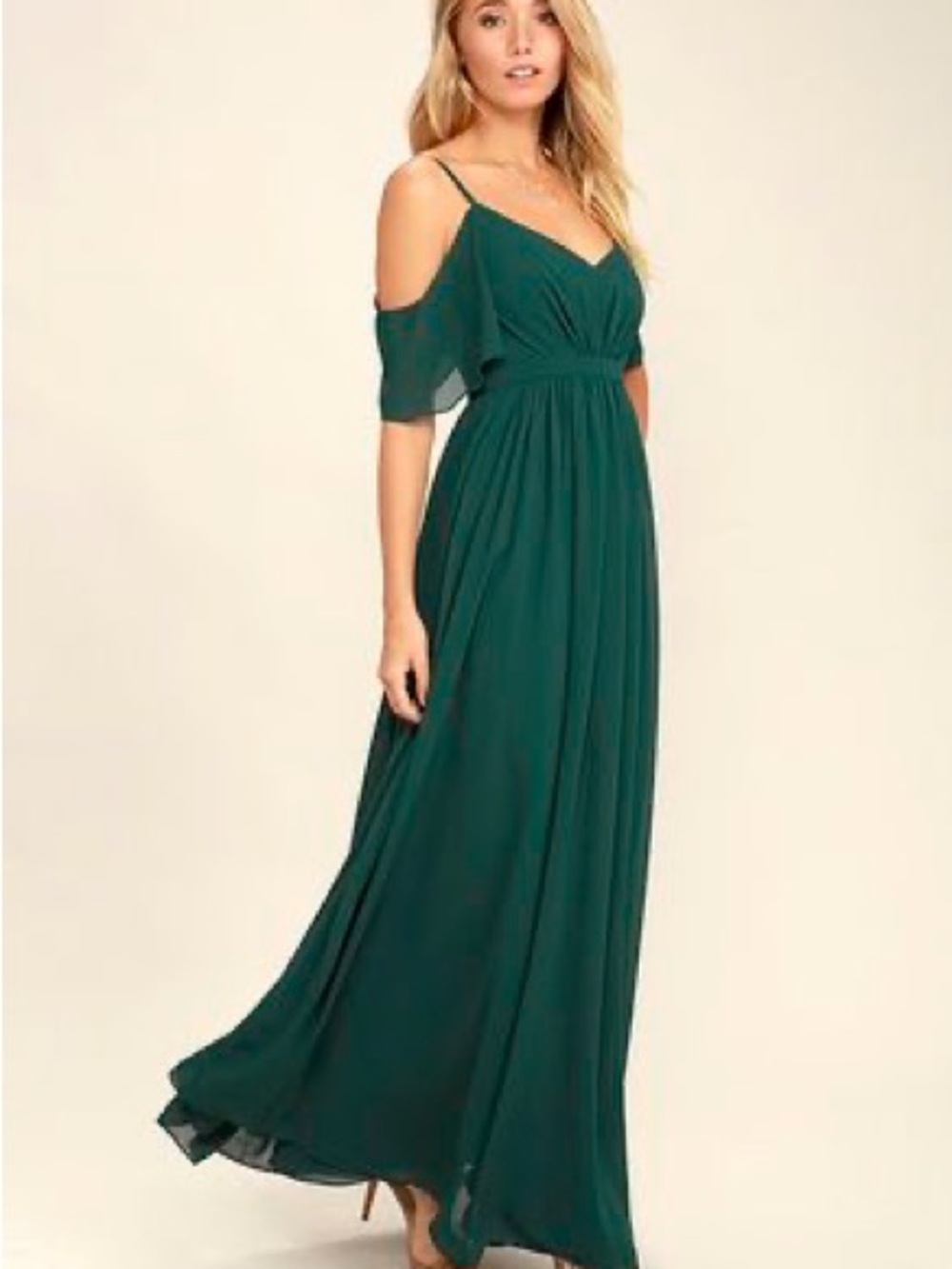 Lulu's Forest Green Maxi Dress